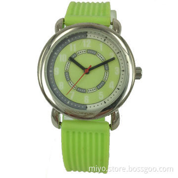 Children's Watch in Silver Case and Silicone Strap, Fancy and Beautiful, OEM and ODM Orders Welcomed